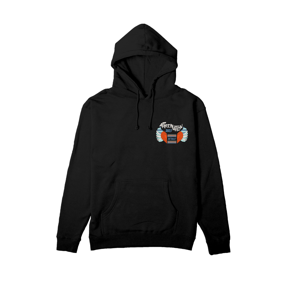 AN Detroit 23 Heart Black Lineup Hoodie