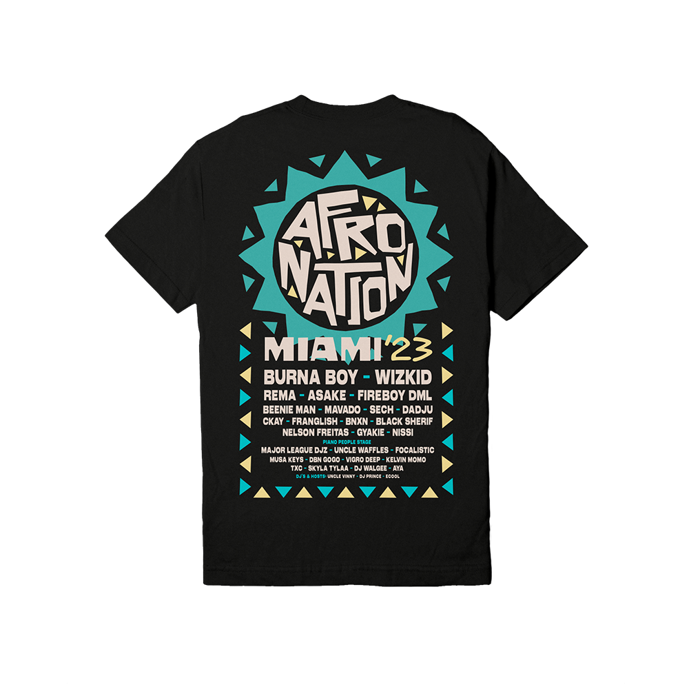 AN Miami 23 Official Lineup Tee Black