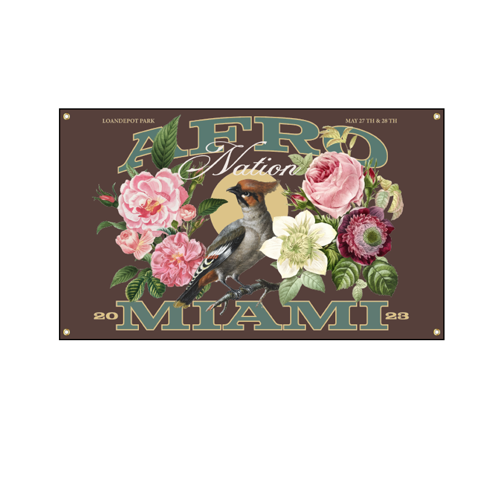 AN Miami 23 Botanical Brown Festival Flag