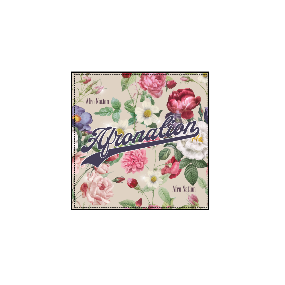 AN Script Logo Floral Bandana